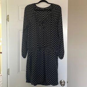 Tunic style black and white detail dress from Express